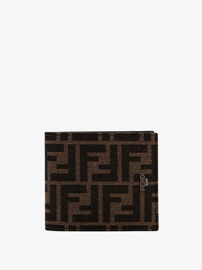 Portafoglio bifold in tessuto jacquard FF thumbnail