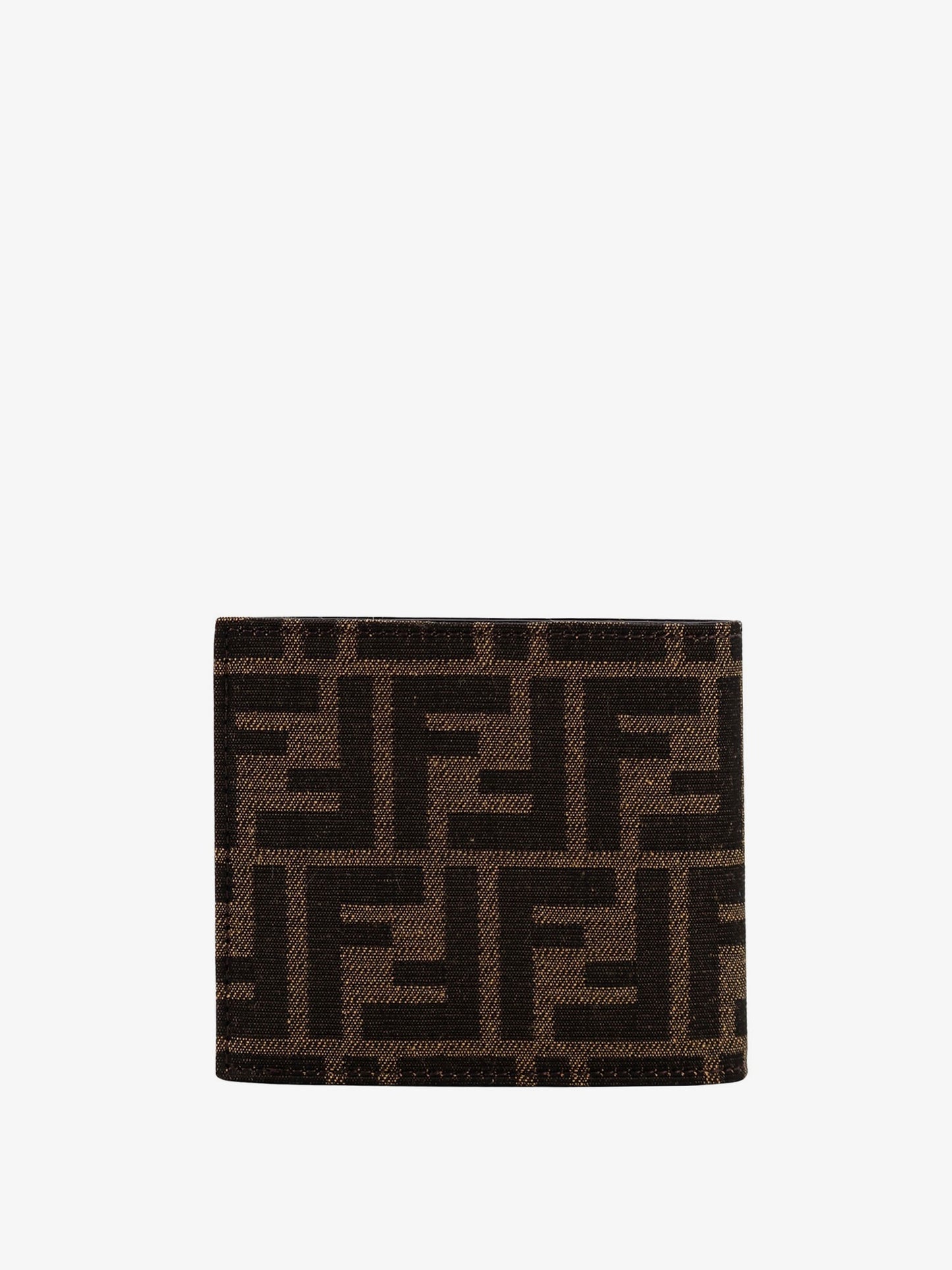 Portafoglio bifold in tessuto jacquard FF