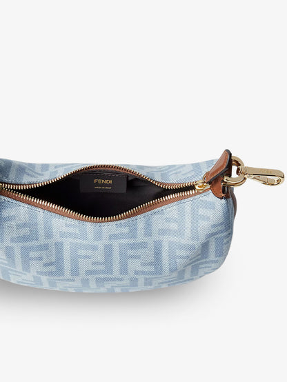Fendigraphy Mini denim handbag with all-over FF logo thumbnail