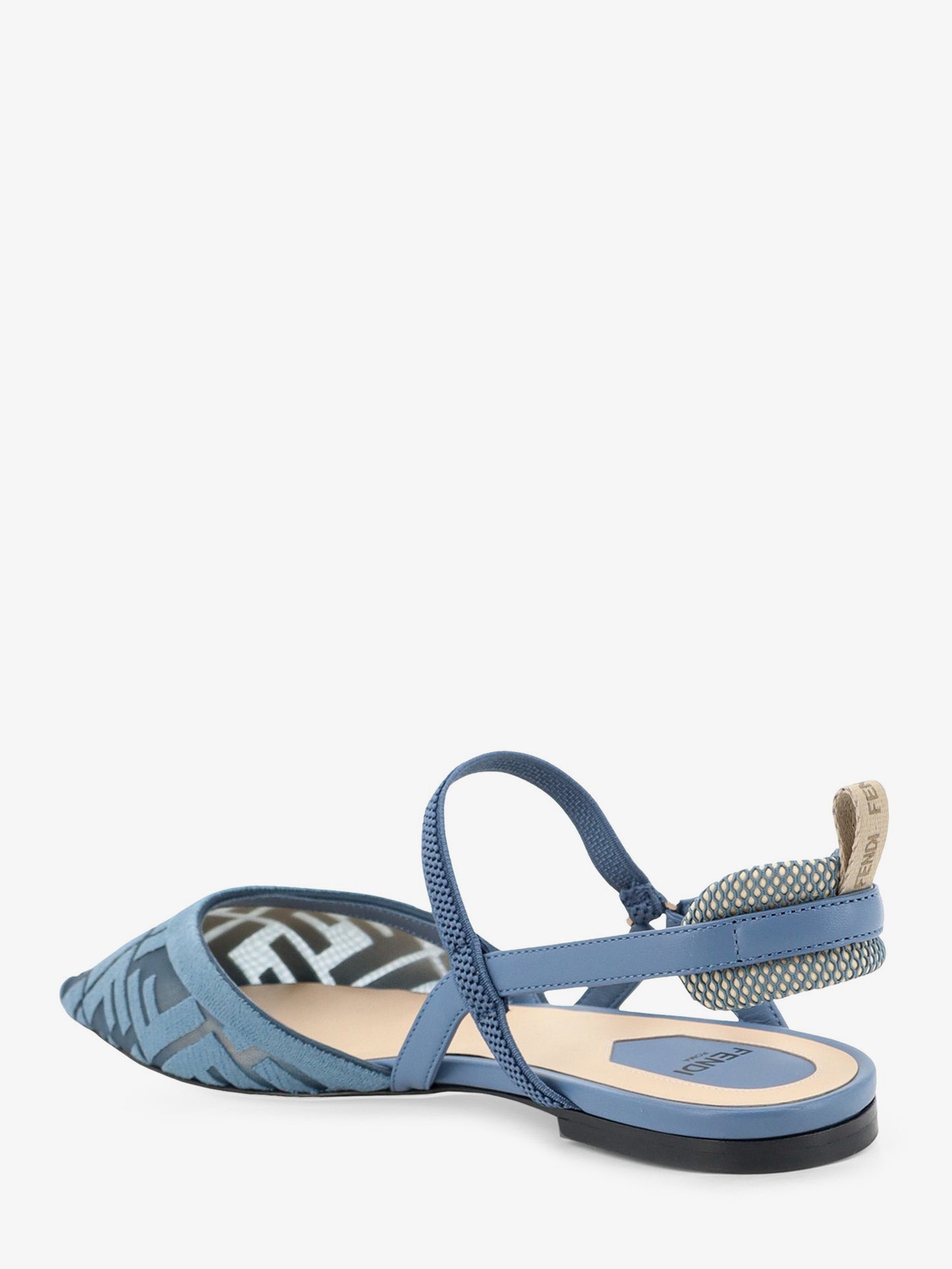 Colibrì Lite flat mesh slingback with FF embroidery