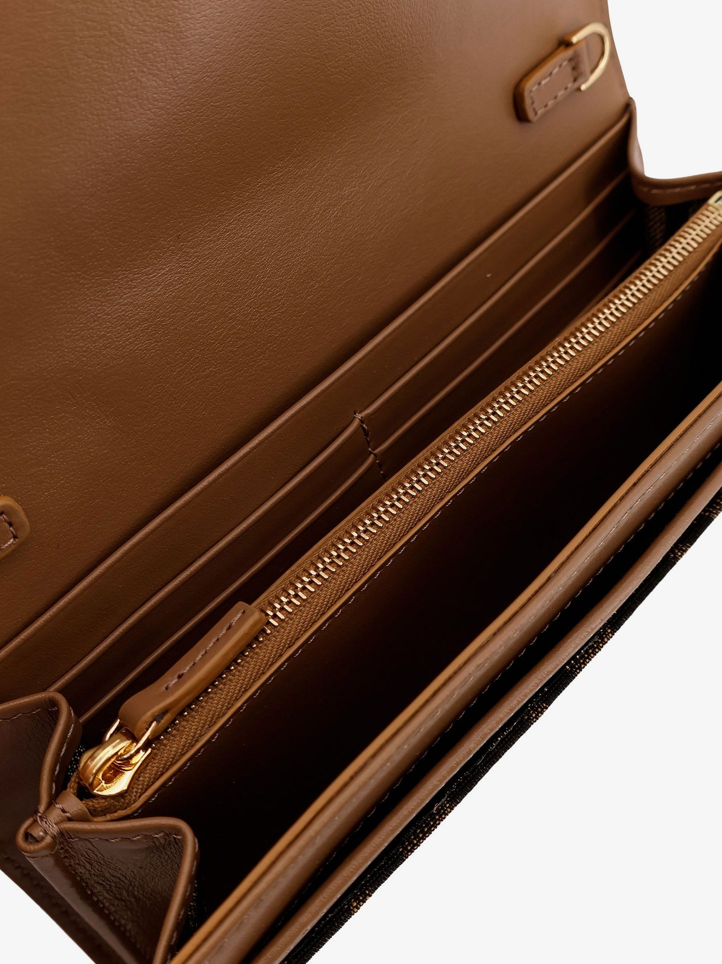 Continental With Chain Baguette FF jacquard fabric crossbody bag