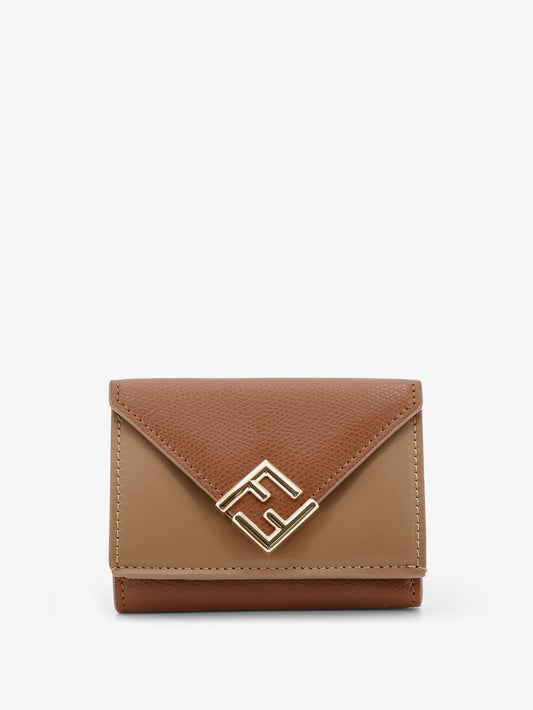 Portafoglio FF Diamonds Micro Trifold in pelle