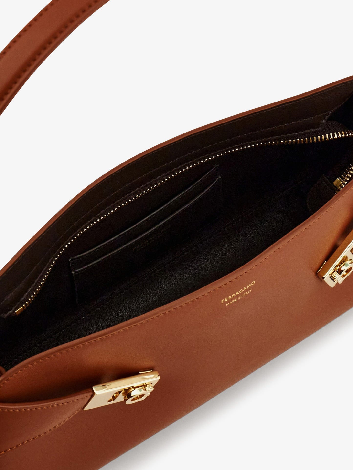 Hug East-West Leather Shoulder Bag