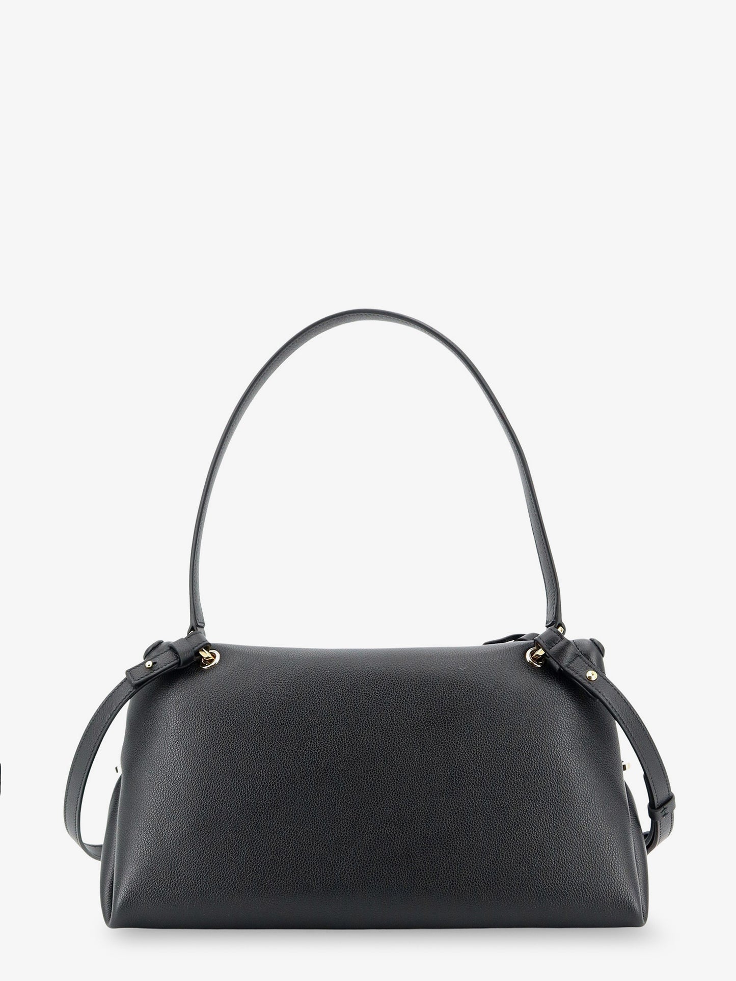Leather shoulder bag with Gancini detail