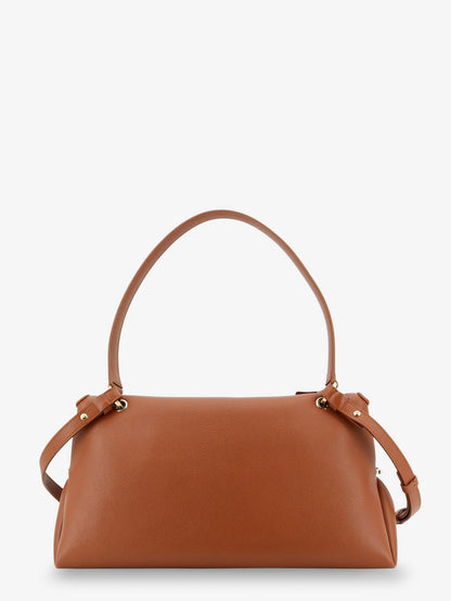 Leather shoulder bag with Gancini detail thumbnail