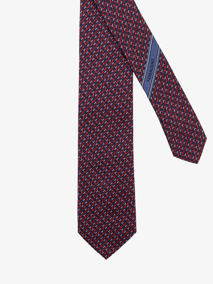 Crema silk tie with Intreccio print thumbnail