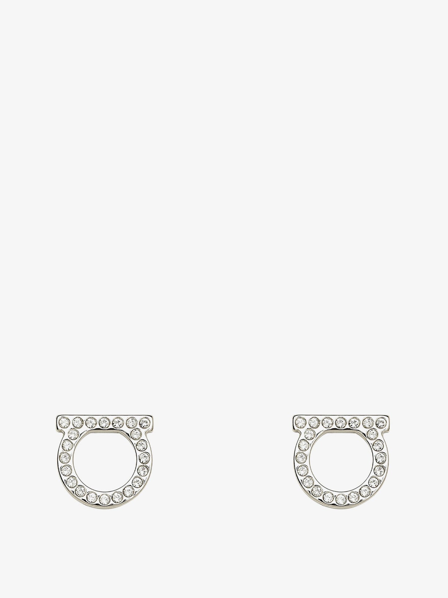 Gancini Crystals Brass Earrings
