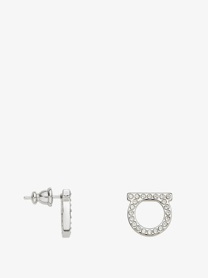 Gancini Crystals Brass Earrings thumbnail