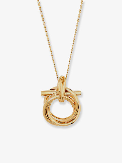 Brass necklace with Gancini pendant thumbnail