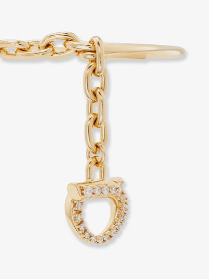 Brass bracelet with Gancini detail thumbnail