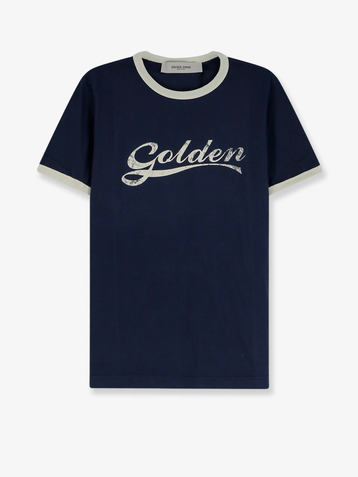 T-shirt in cotone con stampa logo frontale