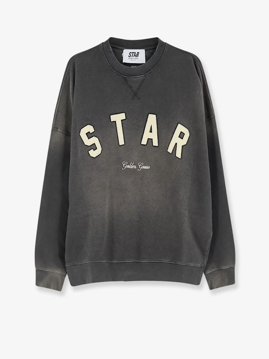 Cotton sweatshirt with front logo