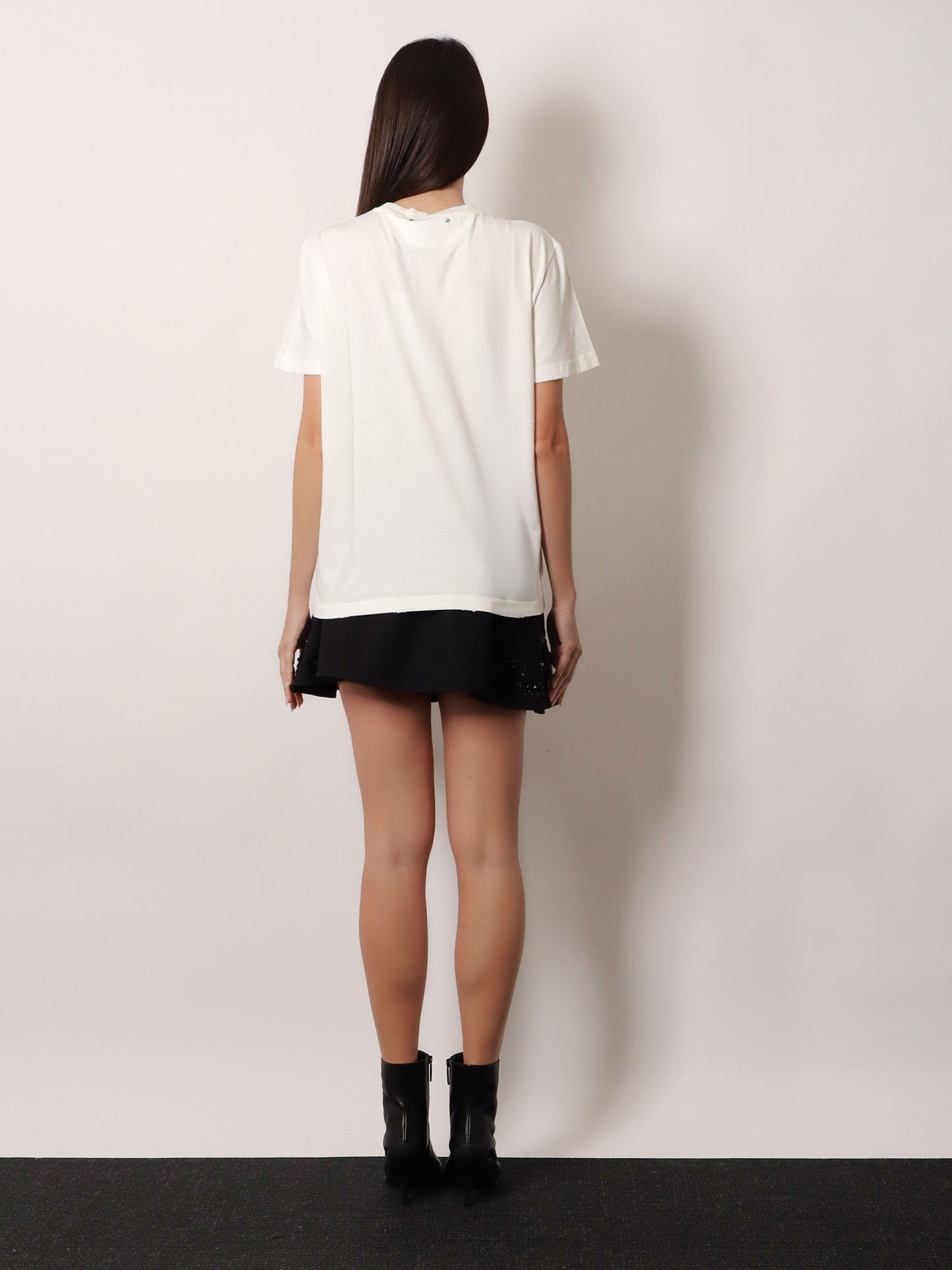 Cotton t-shirt with rhinestones
