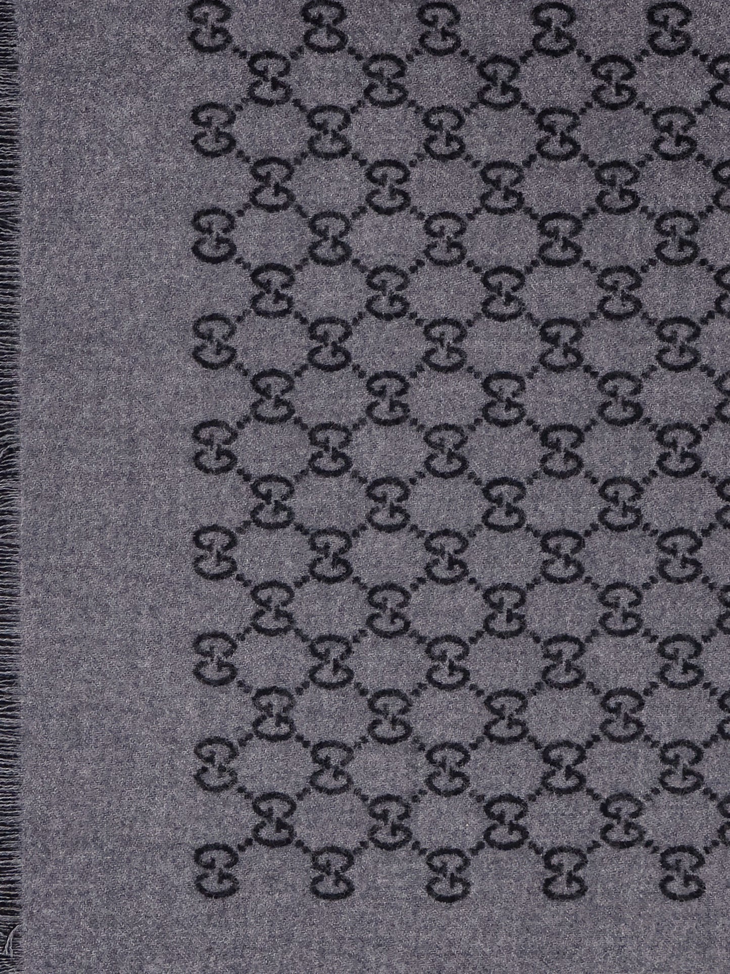 Double wool jacquard scarf with GG motif