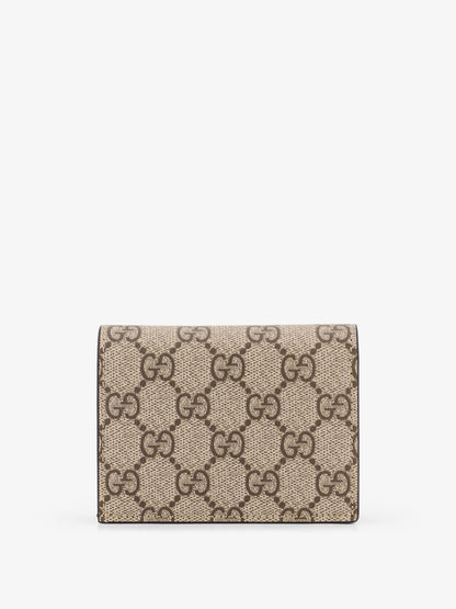 Portacarte Mini Wallet in pelle e Tessuto GG Supreme thumbnail