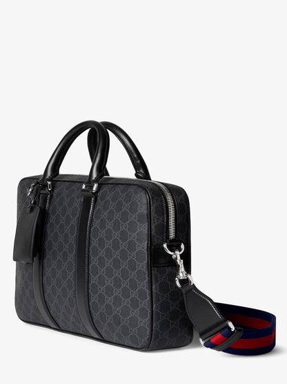 GG Supreme fabric and leather briefcase thumbnail