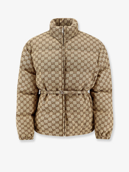 GG Fabric padded jacket with belt thumbnail