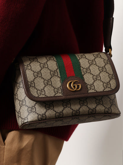 Mini Ophidia GG fabric crossbody bag thumbnail