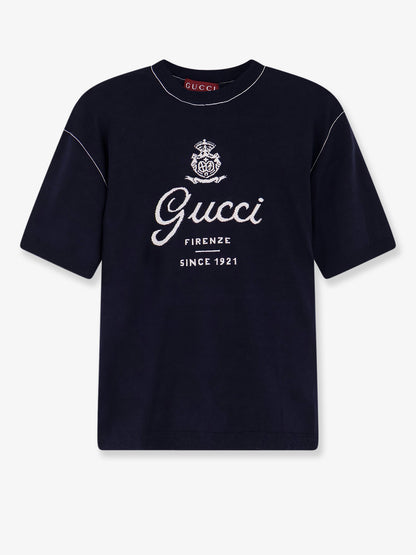 Silk and linen sweater with Gucci Firenze Since 1921 inlay thumbnail