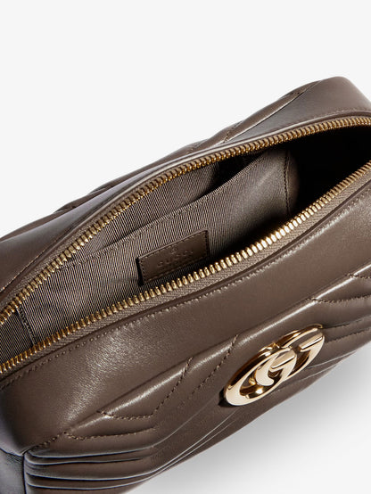 GG Marmont Camera bag leather crossbody bag with chevron stitching thumbnail