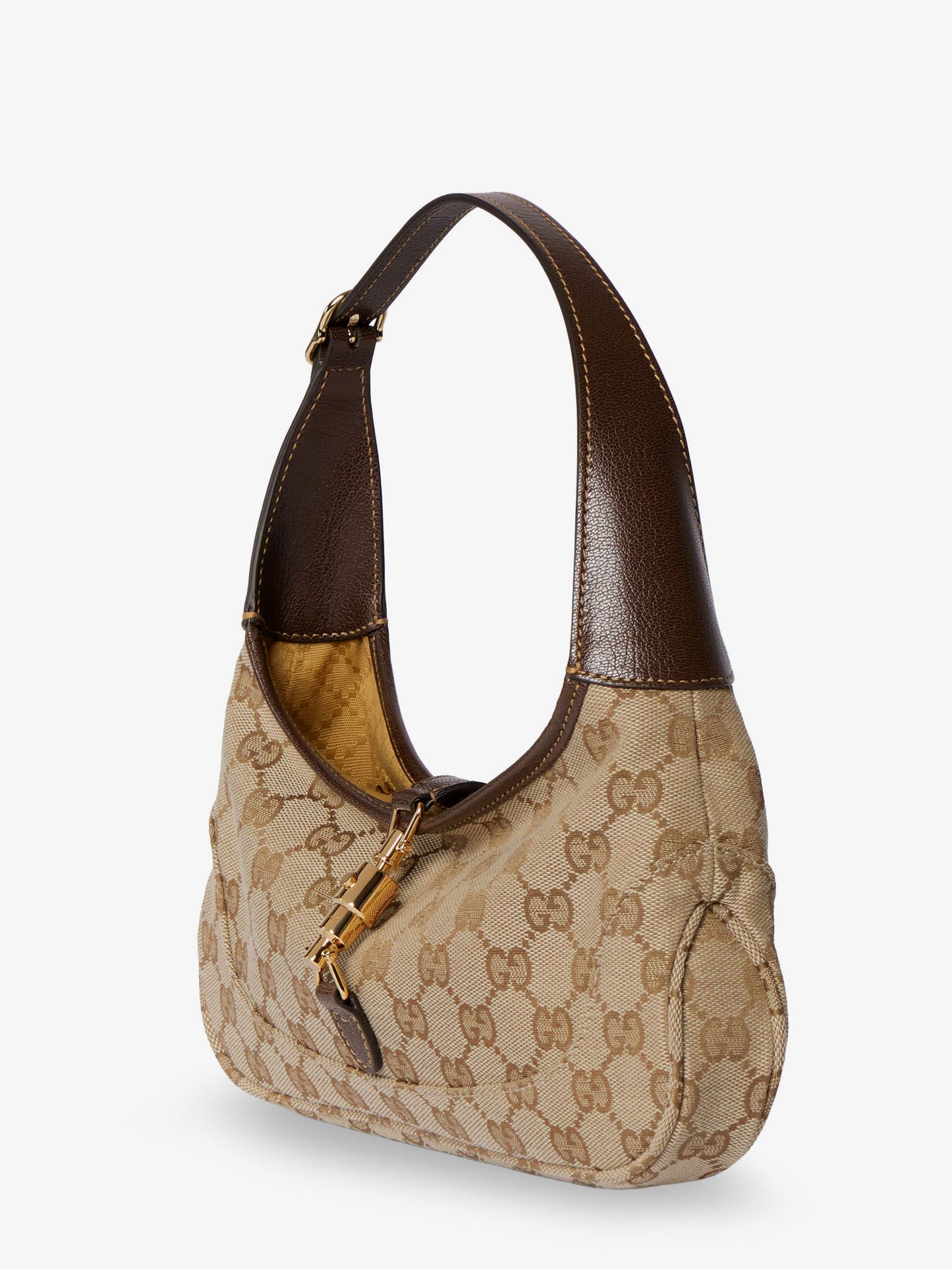 Borsa a spalla Jackie Slim in Tessuto GGe pelle