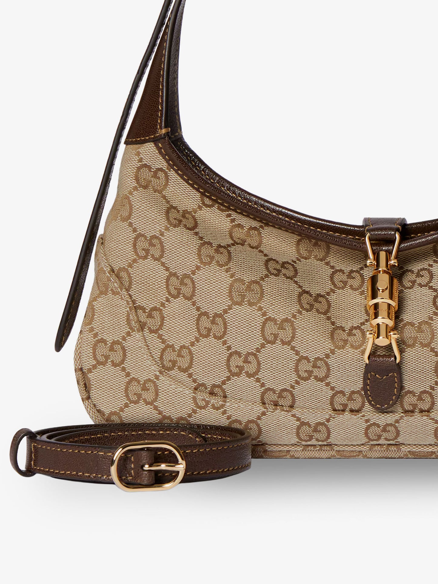 Borsa a spalla Jackie Slim in Tessuto GGe pelle