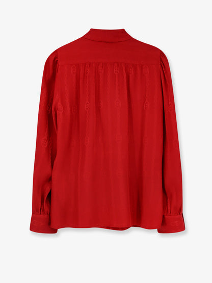 Silk shirt with bow thumbnail