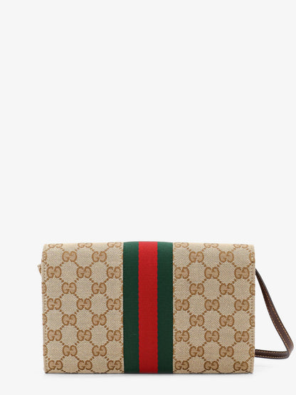Portafoglio Gucci Horsebit Web in tessuto GG thumbnail