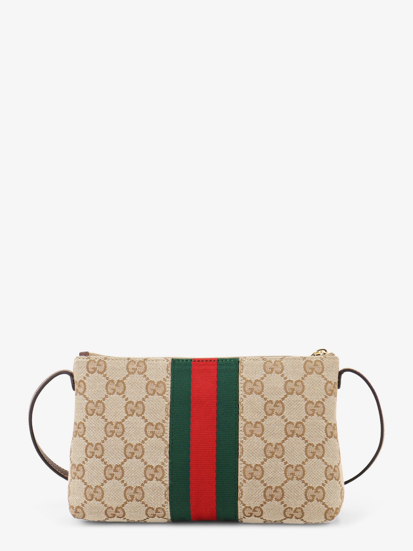 GG fabric crossbody with Nastro Web detail on the front