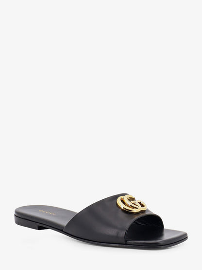 Slide sandals with metal GG logo thumbnail