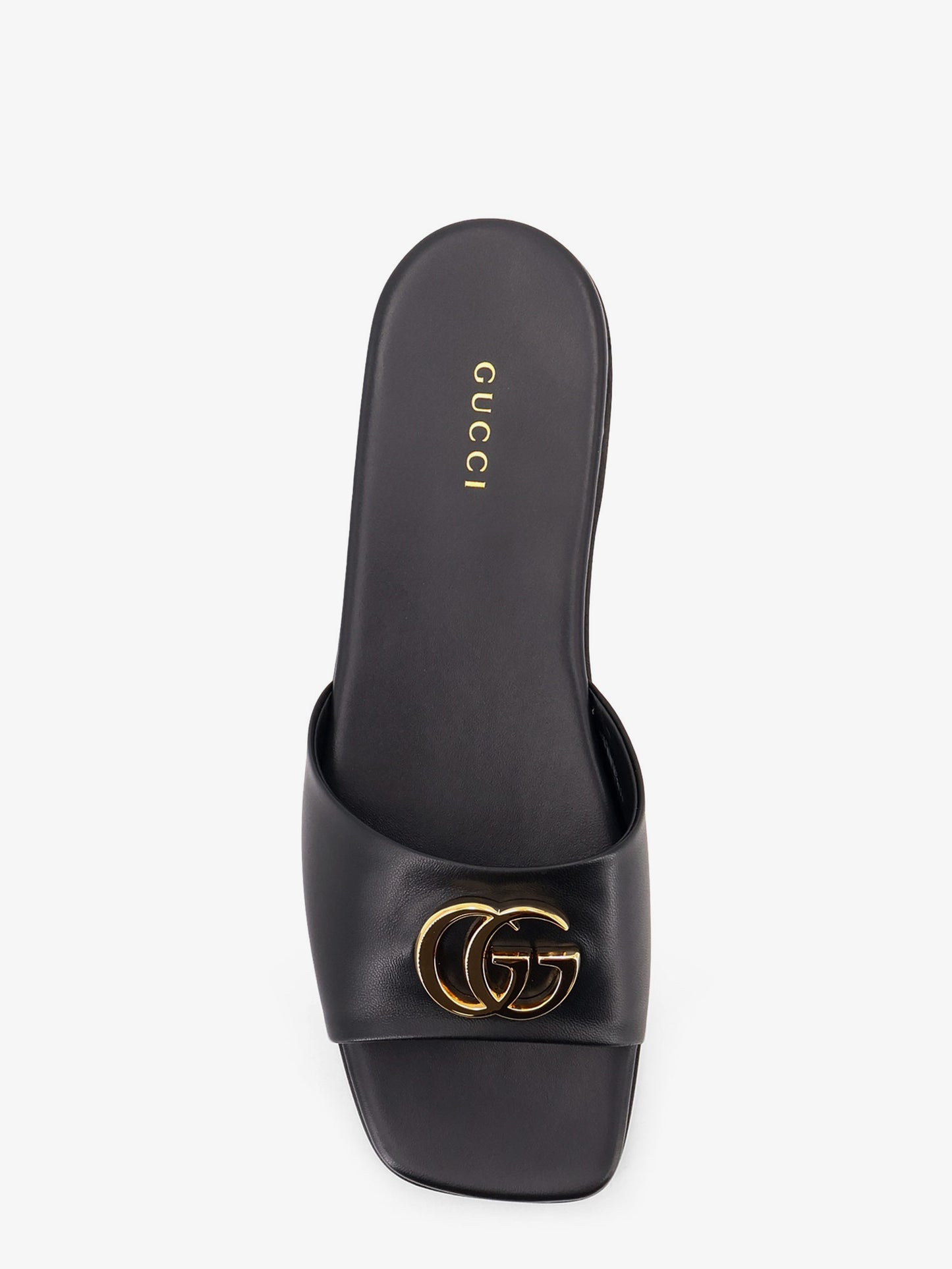 Slide sandals with metal GG logo