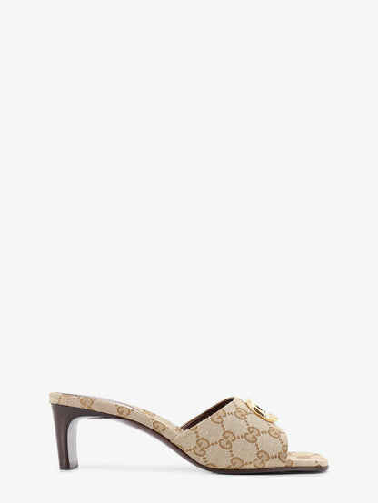 GG fabric sandals with logo on the front thumbnail