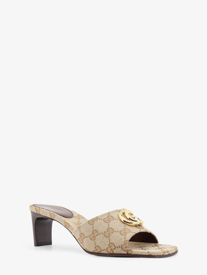 GG fabric sandals with logo on the front thumbnail