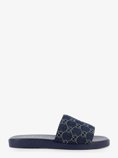 Denim sandals with GG motif thumbnail