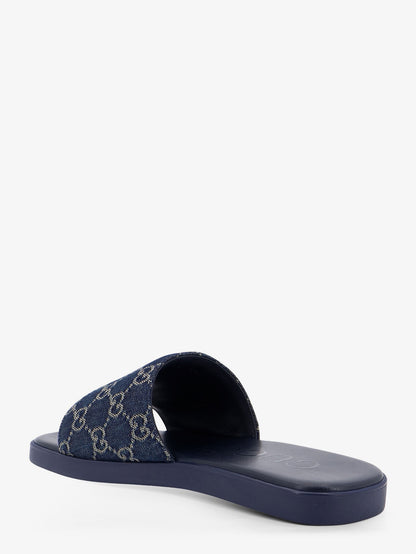 Denim sandals with GG motif thumbnail