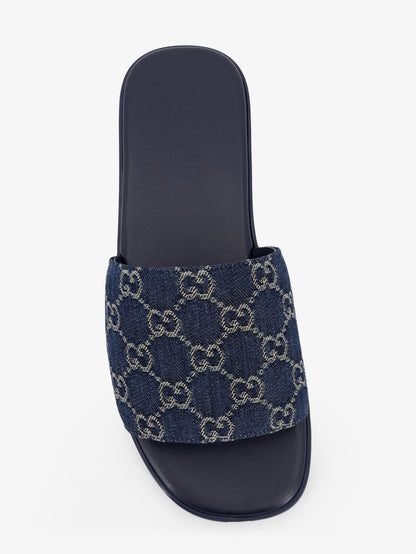 Denim sandals with GG motif thumbnail