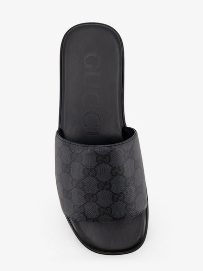 Denim sandals with GG motif thumbnail
