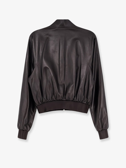 Soft nappa leather bomber jacket thumbnail