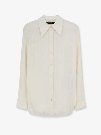 Silk shirt with iconic print thumbnail