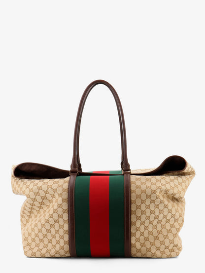 GG fabric travel bag with Web detail on the front thumbnail