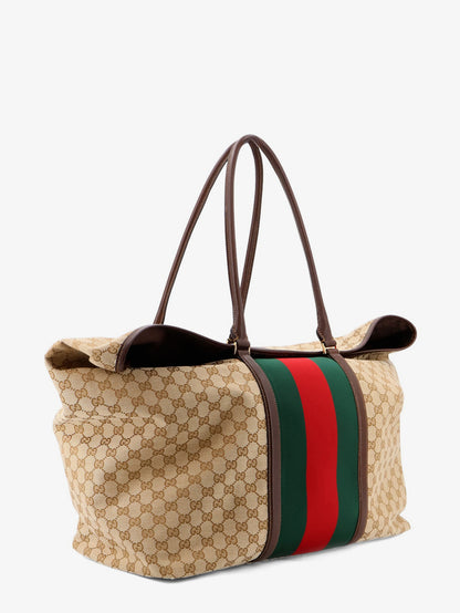 GG fabric travel bag with Web detail on the front thumbnail