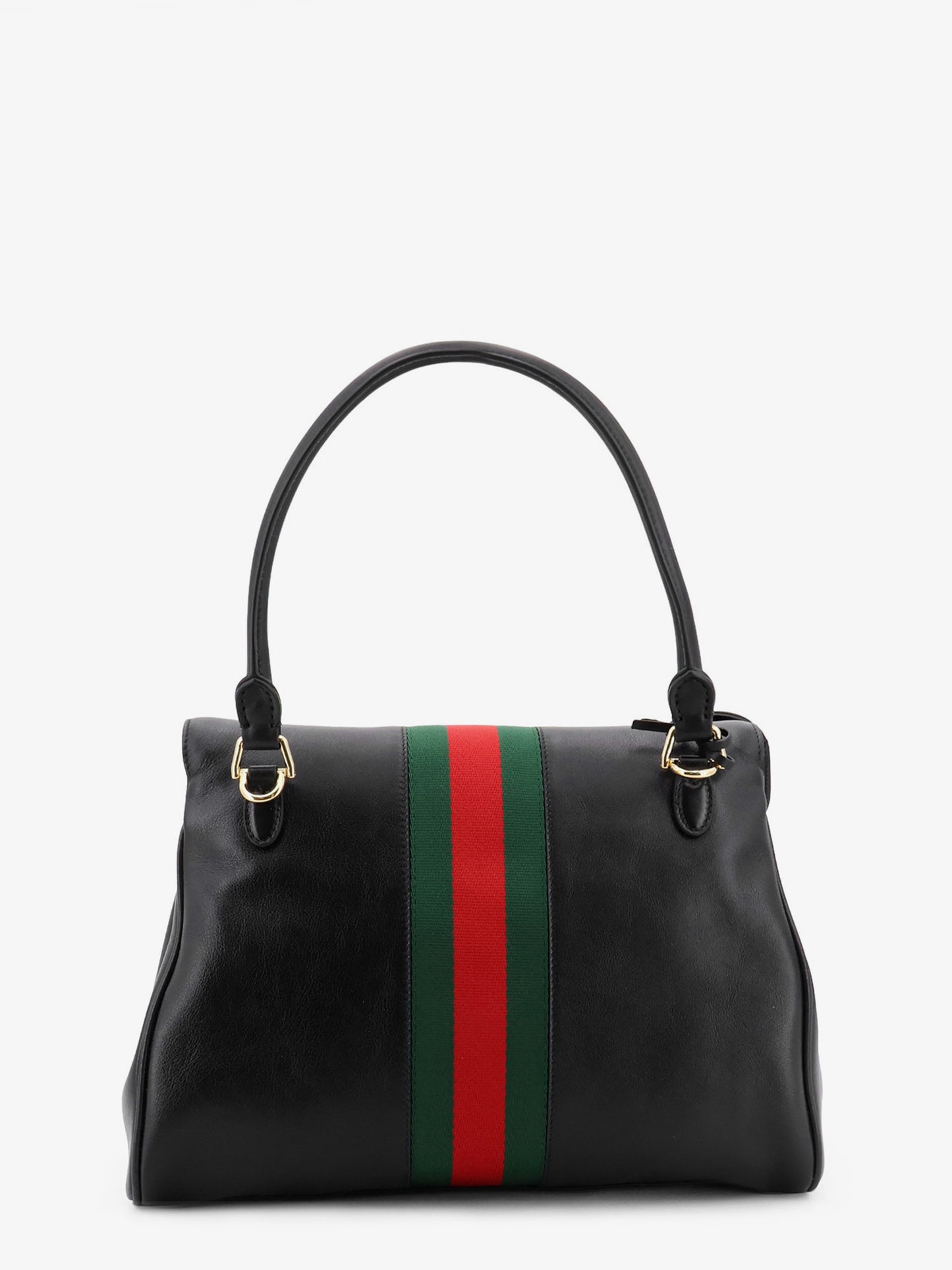 Paparazzo leather handbag with front Web detail