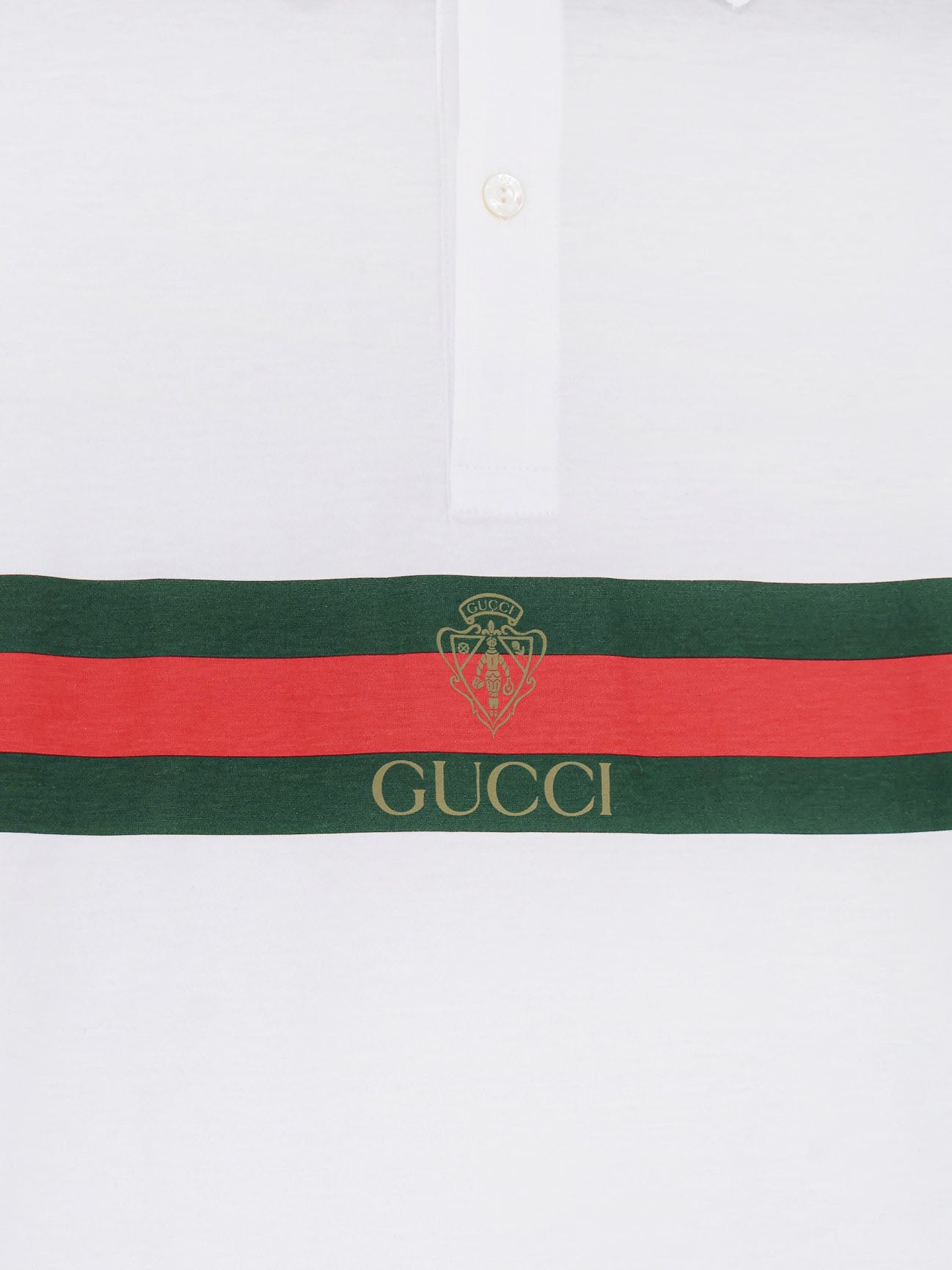 Cotton polo shirt with Web print on the front
