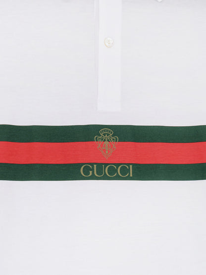 Cotton polo shirt with Web print on the front thumbnail