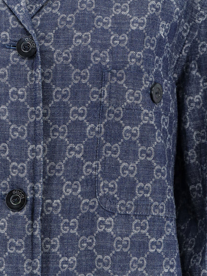 Cotton shirt with all-over GG motif thumbnail