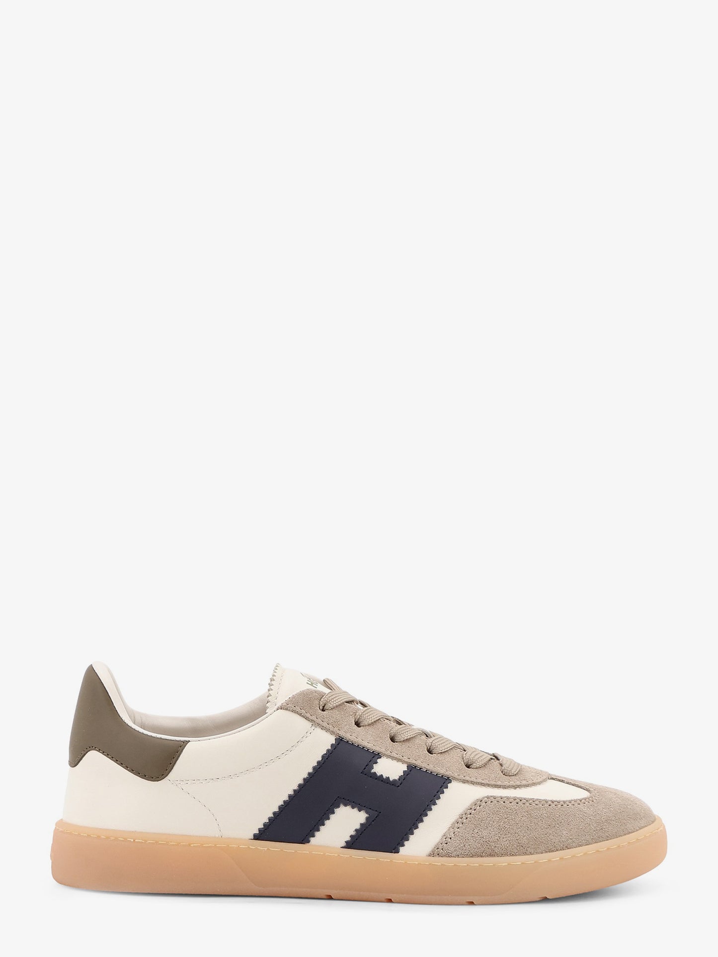 Leather and suede sneakers