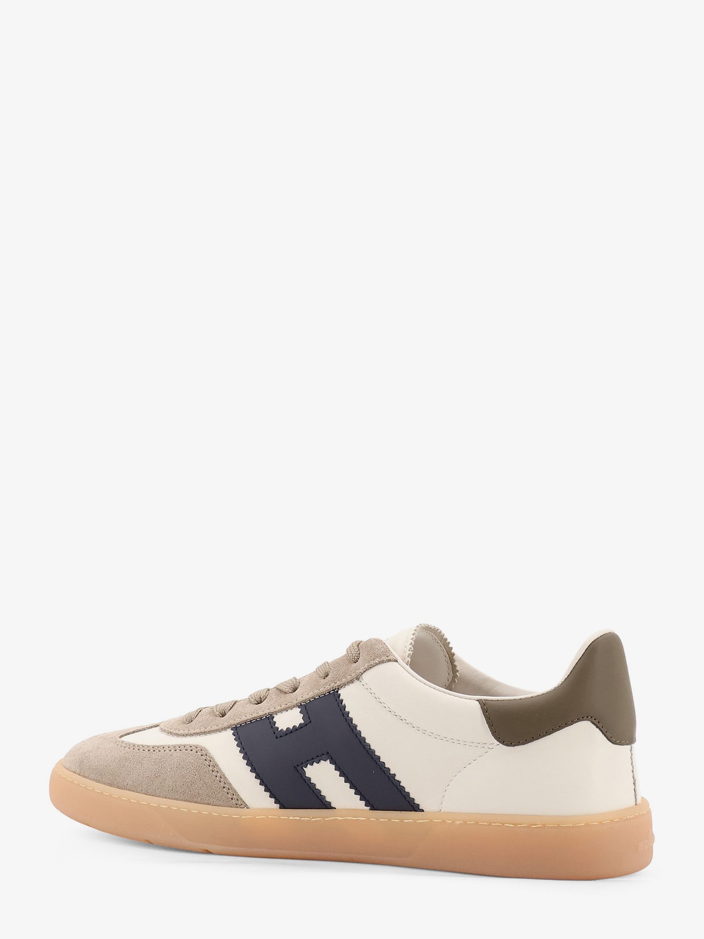 Leather and suede sneakers