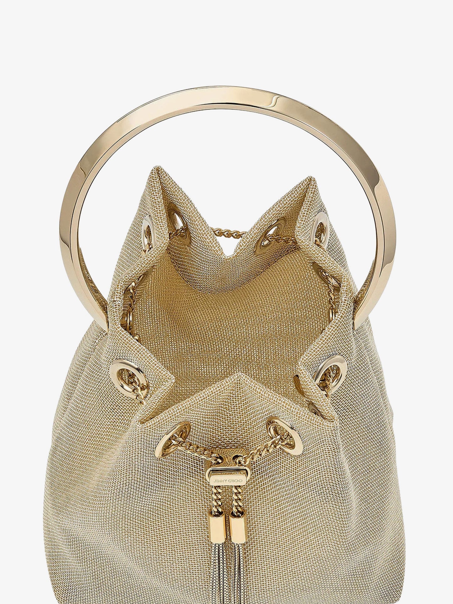Bon Bon metallic mesh bucket bag