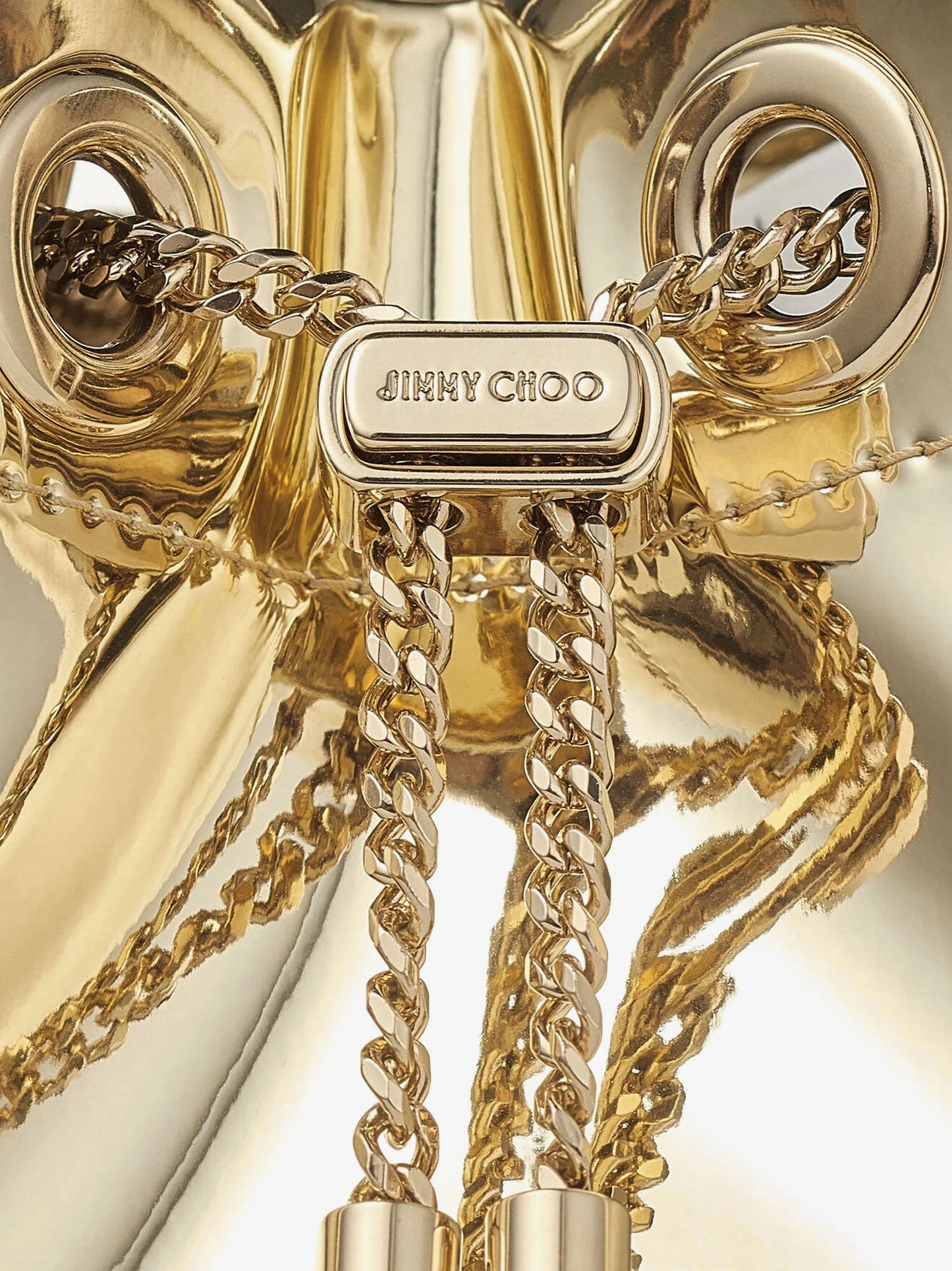 Bon Bon Metallic Leather Bucket Bag