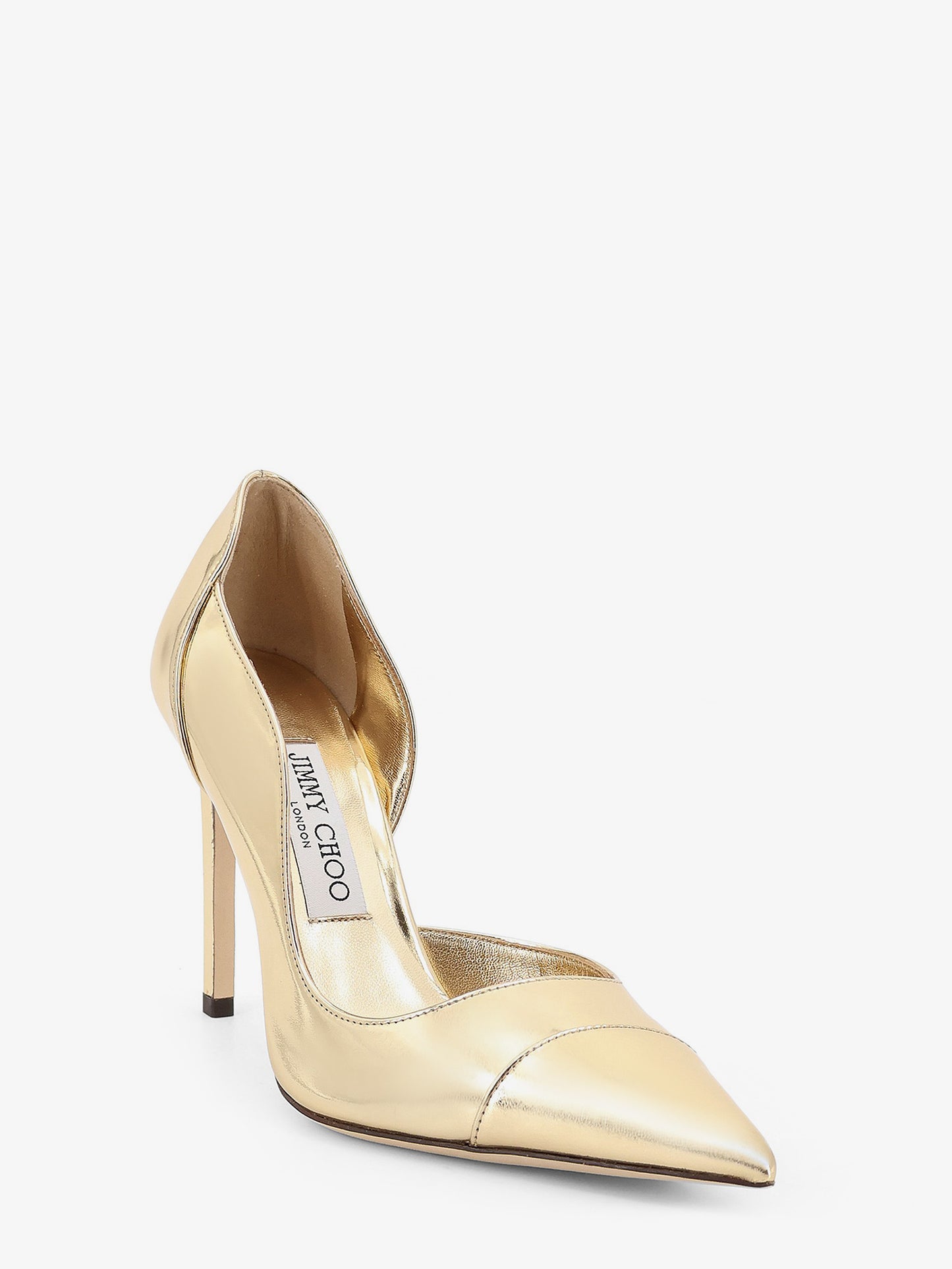 Brigitte 100 Liquid Metal leather décolleté
